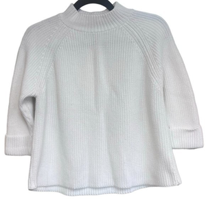 Topshop White Ribbed Turtleneck Sweater